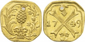 GERMANY. Augsburg. GOLD Medallic Klippe (1749).