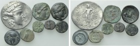 8 Greek Coins.