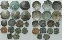 16 Byzantine Coins; from John II to Isaak II.