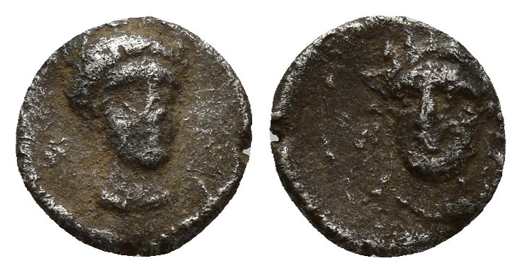 Cilicia. Nagidos 400-380 BC. Obol AR (9mm, 0,6 g). Head of Aphrodite facing slig...