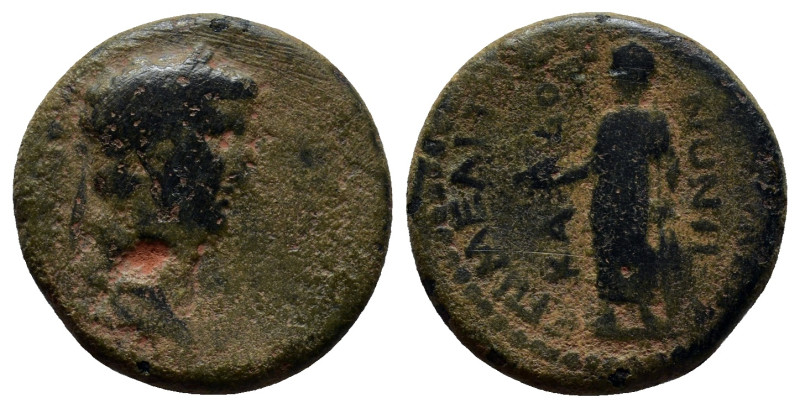 Phrygia. Cadi. Claudius AD 41-54. Bronze Æ (19mm, 4.7 g). KΛAΥΔIOΣ KAIΣAP, laure...