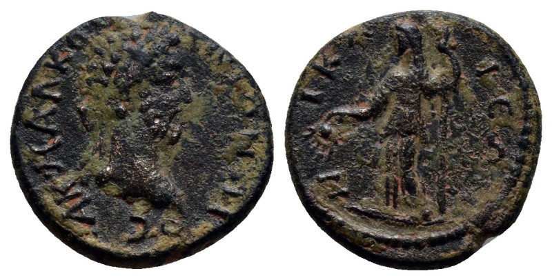 Bithynia. Nicaea. Commodus (175-177) AE (16mm, 3.0 g) Α Κ Μ ΑV ΚΟ ΑΝΤΩΝΙΝ; laure...