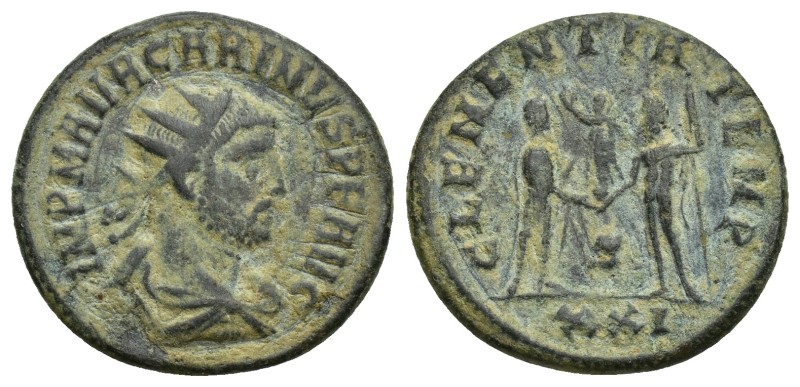 Carinus Æ Antoninianus. (20mm, 3.7 g) Kyzikos, AD 284. IMP M AVR CARINVS PF AVG,...