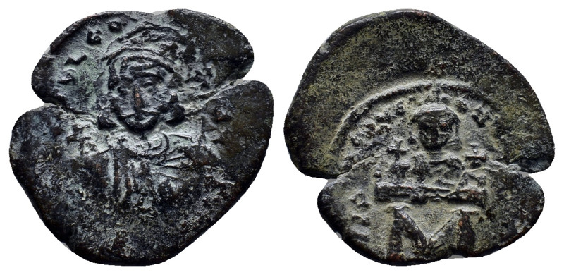 Leo III the "Isaurian", with Constantine V AD 717-741. Constantinople Follis or ...