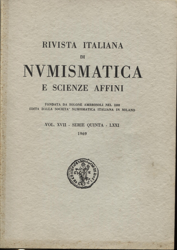 PAUTASSO A. - Introduzione alla numismatica padana. Milano, 1969. Pp. 25 – 45, t...