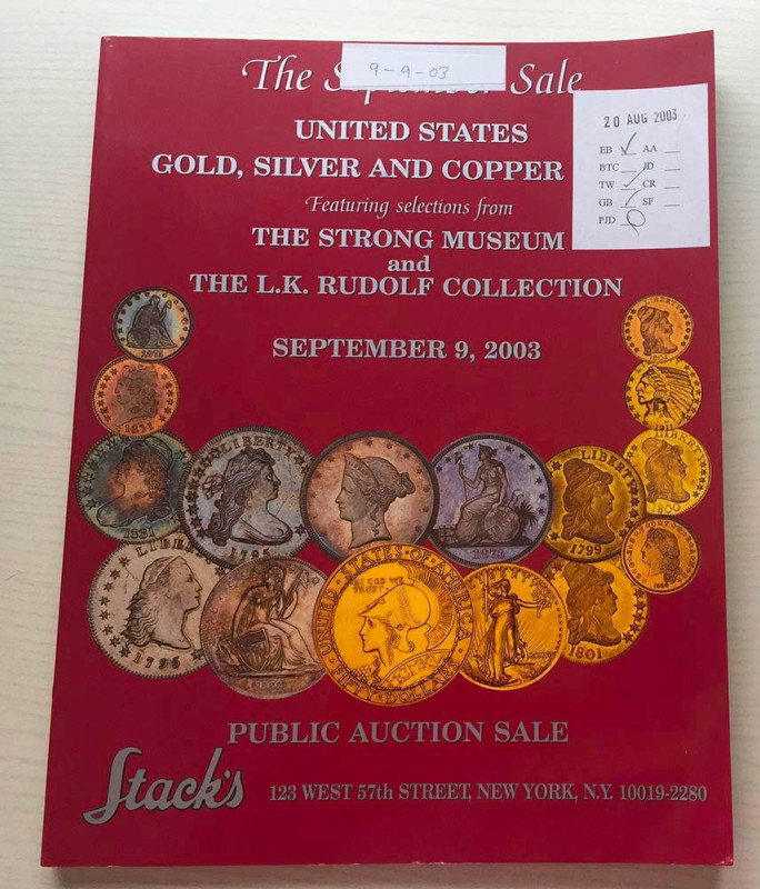 Stack's United States Gold, Silver and Copper Coins. Featuring Selections from T...