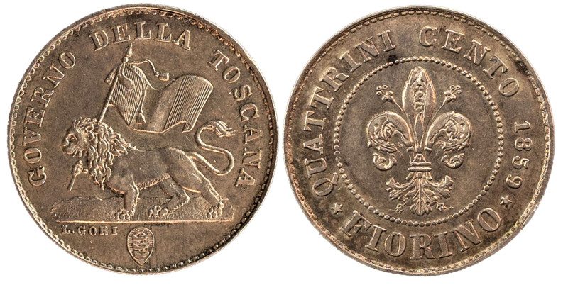 FIRENZE - GOVERNO PROVVISORIO DI TOSCANA (1859-1860) - fiorino 1859
Argento
Giga...