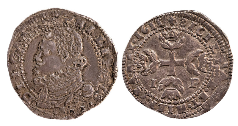 MESSINA - FILIPPO III (1598-1621) - 1/2 scudo 1611
Argento
MIR 344/2
Gradevole p...