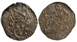 URBANO VIII (1623-1644) - Testone 1632
Argento
Muntoni 46, MIR 1705/6
Usuali difetti di tondello altrimenti SPL-FDC