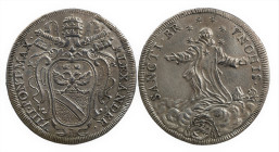 ALESSANDRO VIII (1689-1691) - Testone
Argento
Berman 2178, Muntoni 19 Raro
Impercettibili tracce di ripasso dei fondi al /R ma esemplare gradevole con...