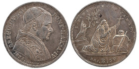 GREGORIO XVI (1831-1846) - 50 baiocchi 1834, Roma
Argento
Gigante 84
q.SPL