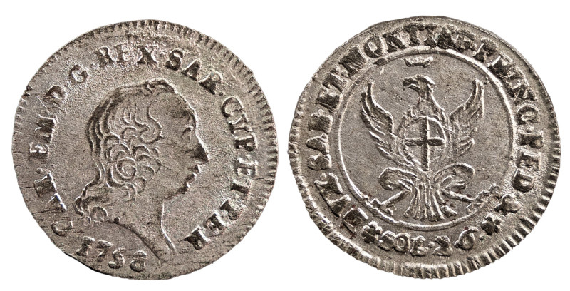 CARLO EMANUELE III (1730-1773) - 2,6 soldi 1758
Mistura
Gigante 196
Bella argent...