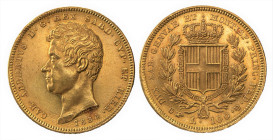 CARLO ALBERTO (1831-1849) - 100 lire 1834, Torino
Oro
Gigante Pagani 139
Bell'esemplare di qualità inusuale
Ottimo SPL-FDC