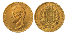 CARLO ALBERTO (1831-1849) - 100 lire 1834, Torino
Oro
Gigante 5, Pagani 139
SPL/q.FDC
Rovescio di elevata qualità