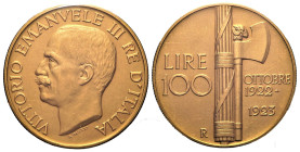 VITTORIO EMANUELE III (1900 - 1943) - 100 lire 1923
Oro
Gigante 7 Raro
Sigillata q.FDC dal perito Erpini Gianfranco