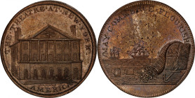 Undated (ca. 1797) Theatre at New York Token. W-9080, Breen-1055. Rarity-6. Proof-64+ BN (PCGS).
408.6 grains. Last offered in our 1998 Americana sal...
