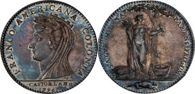 1796 Castorland Medal. Silver, Original. W-9100, Breen-1058. MS-64 (PCGS). Reeded edge. Coin turn.
226.8 grains. A really spectacular original Castor...