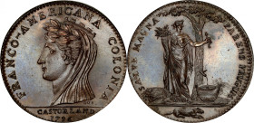 1796 Castorland Medal. Copper, Original. W-9110, Breen-1059. MS-64 BN (PCGS). Reeded edge. 350 degrees, or 10 degrees counterclockwise of medal turn....