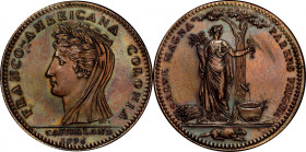 1796 (i.e. 1845-60) Castorland Medal. Copper, Original Dies, Restrike. W-9170, Breen-1065. MS-63 BN (PCGS). Edge marked CUIVRE with pointing hand. Med...