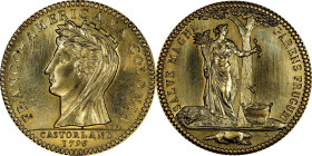 1796 (after 1880) Castorland Medal. Gold, Copy Obverse and Reverse Dies. W-9160, Breen-1069. MS-64 (PCGS). Edge marked 3OR with cornucopia. Medal turn...
