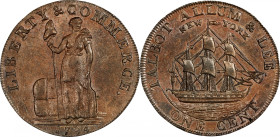 1794 Talbot, Allum & Lee Cent. Fuld-4, W-8590. Rarity-2. With NEW YORK. Small & on Reverse. Copper. Lettered Edge. MS-62 BN (PCGS).
143.1 grains. Fro...