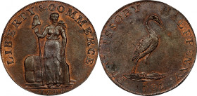 1794 Talbot, Allum & Lee Cent / Promissory Halfpenny Mule. Fuld Mule-2, W-8670. Rarity-4. Copper. LIVERPOOL Edge. MS-63 BN (PCGS).
156.1 grains. A se...