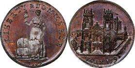 1795 Talbot, Allum & Lee Cent / York Cathedral Mule. Fuld Mule-7, W-8370. Rarity-6. Lettered Edge: FEAR GOD AND HONOUR THE KING. MS-65 BN (PCGS).
193...