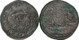 Undated (ca. 1616) Sommer Islands Shilling. BMA Type II, W-11465. Large Sails. Fine-15 (PCGS).
88.6 grains. One of the most important and finest pedi...