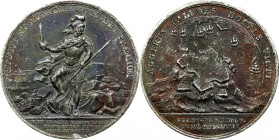 Cast Copy 1779 Francois-Louis Teissedre de Fleury Assault on Stony Point Medal. Original Dies. As Adams-Bentley 6, Betts-566, Julian MI-4. Lead. Extre...