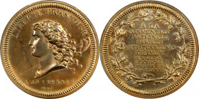 France. "1792" Lyon Convention Medal. By Galle. Maz-318, var. Bronze. MS-65 (PCGS).
36 mm. Obv: A left facing head of Liberty with cap-topped pole se...