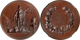 1870 United States Assay Commission Medal. By William Barber. JK AC-8. Rarity-3. Copper. MS-66 BN (NGC).
33 mm. Rich antique mahogany-brown patina bl...