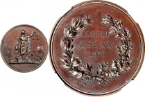 1870 United States Assay Commission Medal. By William Barber. JK AC-8. Rarity-3. Copper. MS-65 BN (NGC).
33 mm. Rich mahogany bronzing to fully impre...