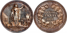 1872 United States Assay Commission Medal. By William Barber. JK AC-11. Rarity-6. Silver. Specimen-63 (PCGS).
33 mm. A beautiful specimen, both sides...
