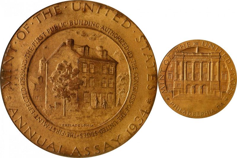 1934 United States Assay Commission Medal. By John R. Sinnock and Adam Pietz. JK...