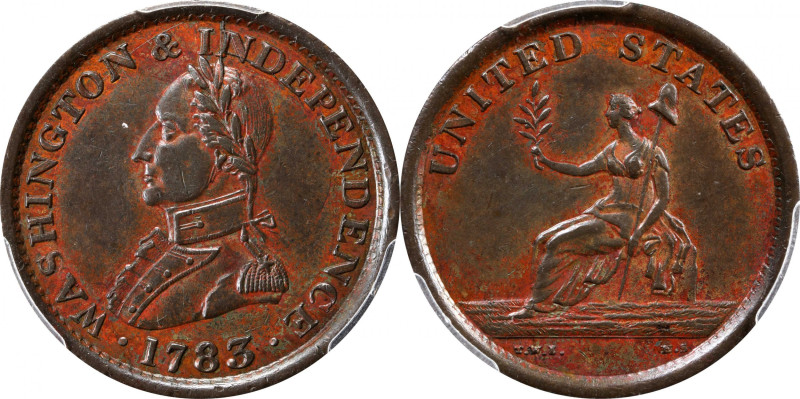 "1783" (ca. 1820) Washington Military Bust Copper. Musante GW-109G, Baker-4, Vla...