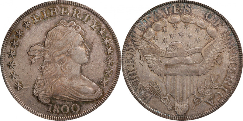 1800 Draped Bust Silver Dollar. BB-181, B-1. Rarity-5. AU-55 (PCGS).
Uncommonly...