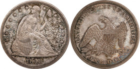 1848 Liberty Seated Silver Dollar. OC-1. Rarity-2. MS-62 (PCGS). CAC.
An incredibly lustrous, richly original example of this key date issue that dis...