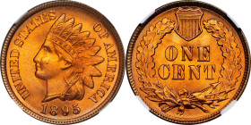 1895 Indian Cent. MS-67+ RD (NGC). CAC.
Featuring intense, vivid, reddish-orange mint color, this softly frosted example really needs to be seen to b...