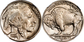 1938-D/D Buffalo Nickel. RPM-2. Repunched Mintmark. MS-68 (NGC).
A pristine, breathtaking example of this terminal issue in the perennially popular B...