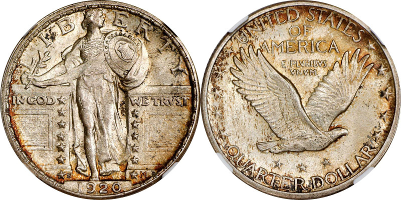 1920-S Standing Liberty Quarter. MS-65 FH (NGC).
Originally toned and visually ...