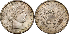 1913-S Barber Half Dollar. MS-66+ (PCGS). CAC.
Here is a smartly impressed, highly lustrous San Francisco Mint half dollar that also offers extraordi...
