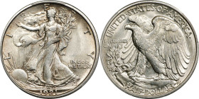 1921-S Walking Liberty Half Dollar. MS-62 (PCGS).
Our multiple offerings in this sale notwithstanding, the 1921-S is the leading rarity in the Mint S...
