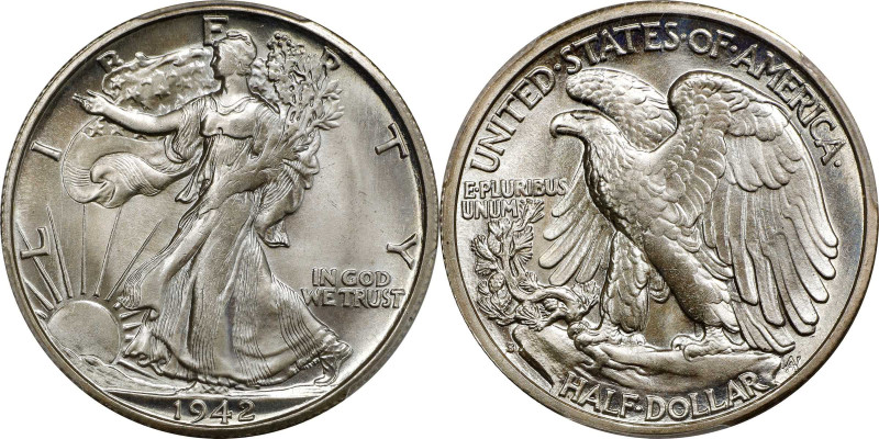 1942-S Walking Liberty Half Dollar. MS-67 (PCGS).
This incredible coin resonate...