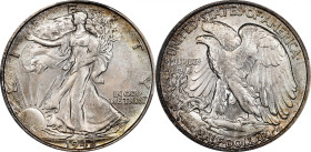 1942-S Walking Liberty Half Dollar. MS-67 (PCGS).
Our multiple offerings in this sale notwithstanding, the 1942-S half dollar is a formidable conditi...