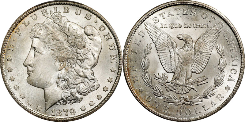 1879-CC Morgan Silver Dollar. VAM-3. Top 100 Variety. Capped Die. MS-64+ (PCGS)....