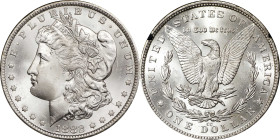 1882-CC GSA Morgan Silver Dollar. MS-67 (NGC).
A lovely piece, the surfaces are bursting with brilliant, richly frosted luster. Also possessed of a s...
