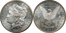 1889-CC Morgan Silver Dollar. MS-63 (NGC).
As it is a key date issue and a noteworthy condition rarity, the offering of a fully Mint State example of...