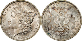 1893-S Morgan Silver Dollar. AU-55 (NGC). OH.
This visually appealing, technically impressive example reveals just a trace of light rub on the high p...