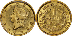 1852-C Gold Dollar. Winter-2. MS-64+ (PCGS). CAC.
This is one of the most exciting Charlotte Mint gold coins of any denomination or date that we have...