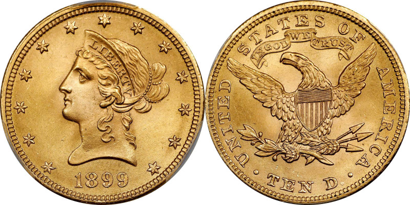 1899 Liberty Head Eagle. MS-66 (PCGS). CAC.
A Condition Census example of an ot...